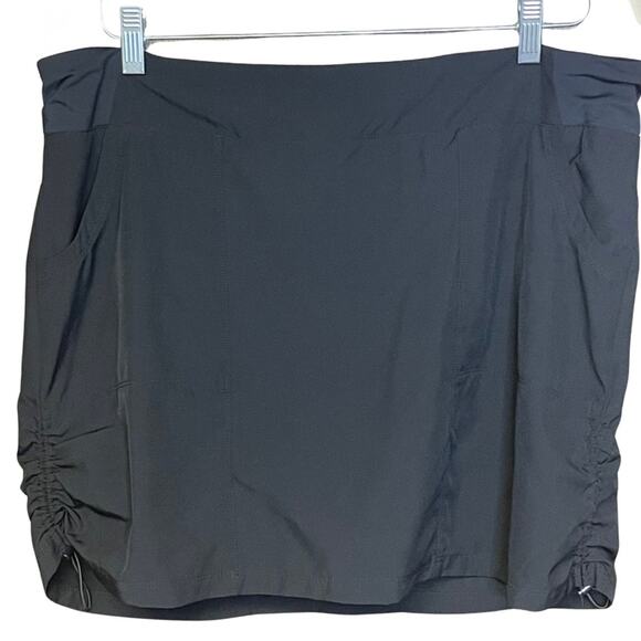 Kyodan skort black athletic ruched sporty casual comfortable adjustable size XL - Picture 1 of 5